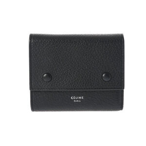 Celine Black Yellow Calfskin Tri fold Wallet